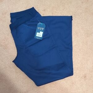 Cherokee Work wear Modern Classic Petite Small Navy Blue Scrub Pants